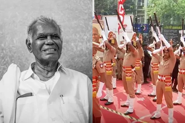 விடைகொடுத்தார் நூற்றாண்டு நாயகன்; 72 குண்டுகள் முழங்க அரசு மரியாதை!