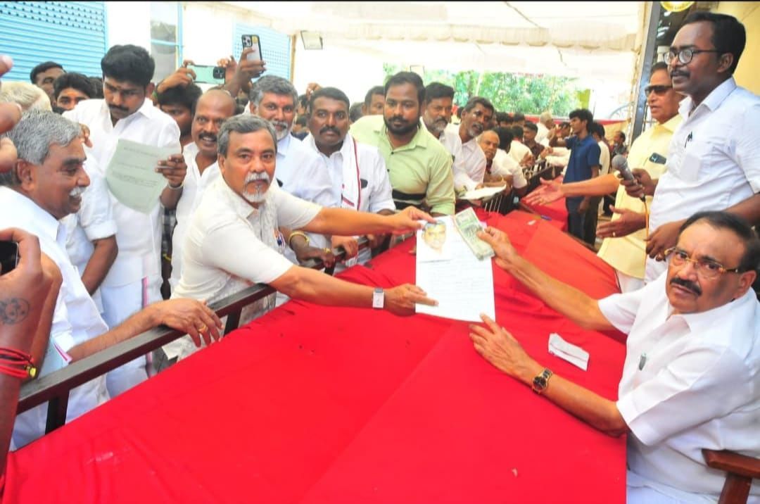 திருவாரூர் தொகுதியில் பூண்டி கே. கலைவாணன் மீண்டும் போட்டியிட விருப்ப மனு தாக்கல்!