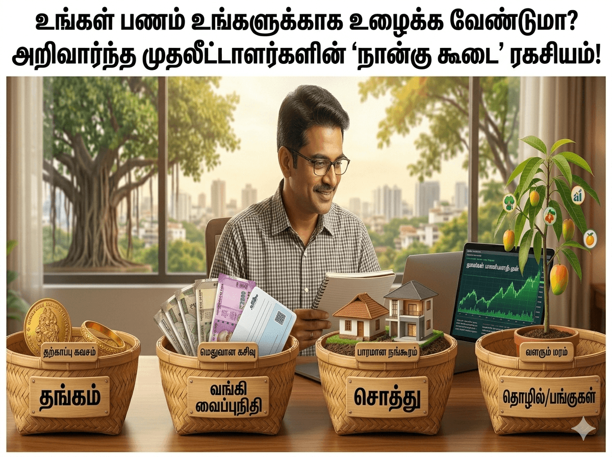 உங்கள் பணம் உங்களுக்காக உழைக்க வேண்டுமா? அறிவார்ந்த முதலீட்டாளர்களின் 'நான்கு கூடை' ரகசியம்!
