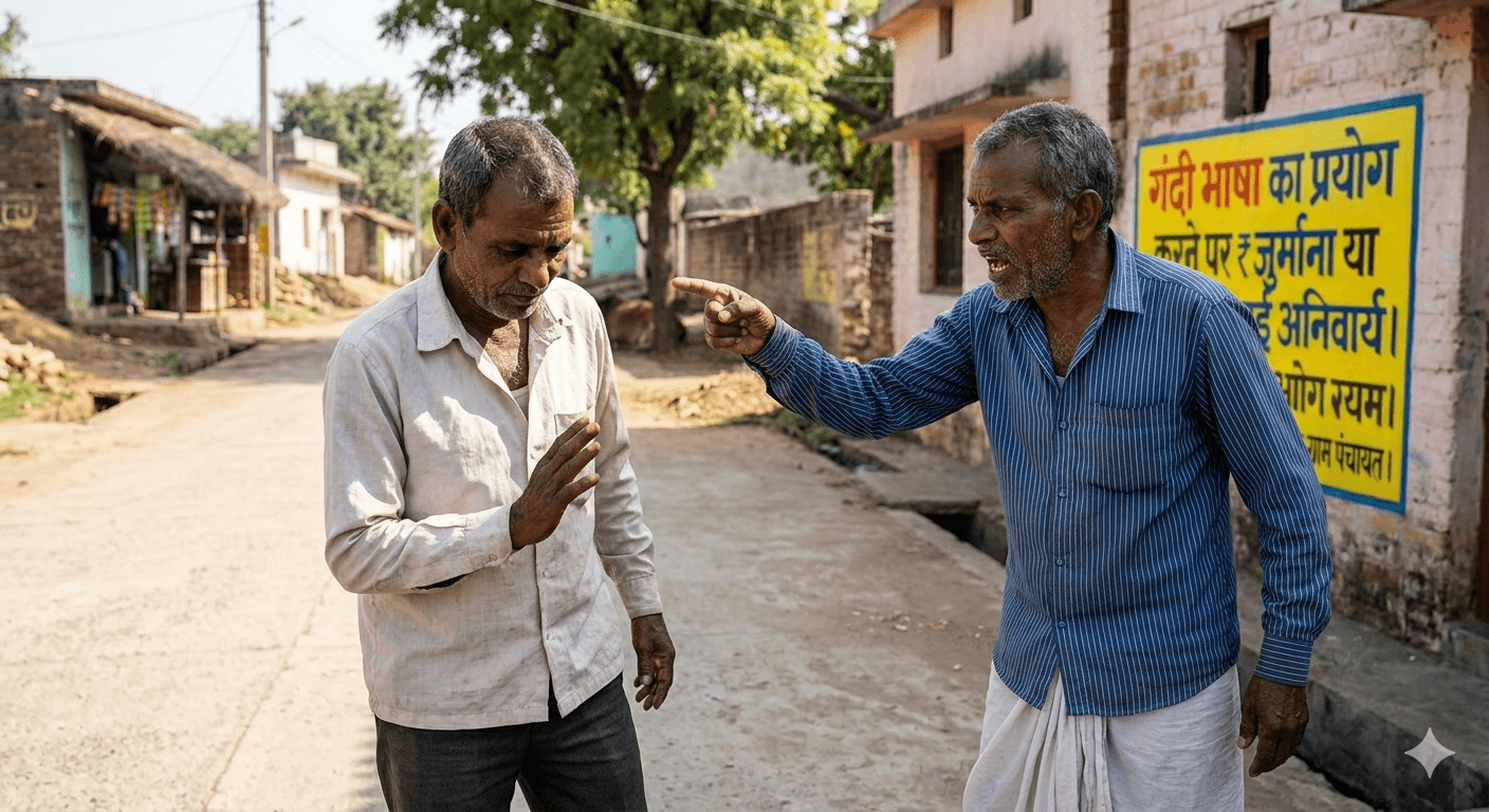 கெட்ட வார்த்தை பேசினால் 500 ரூபாய் ஃபைன்! - மத்திய பிரதேச கிராமத்தின் 'அதிரடி' பஞ்சாயத்து தீர்ப்பு!
