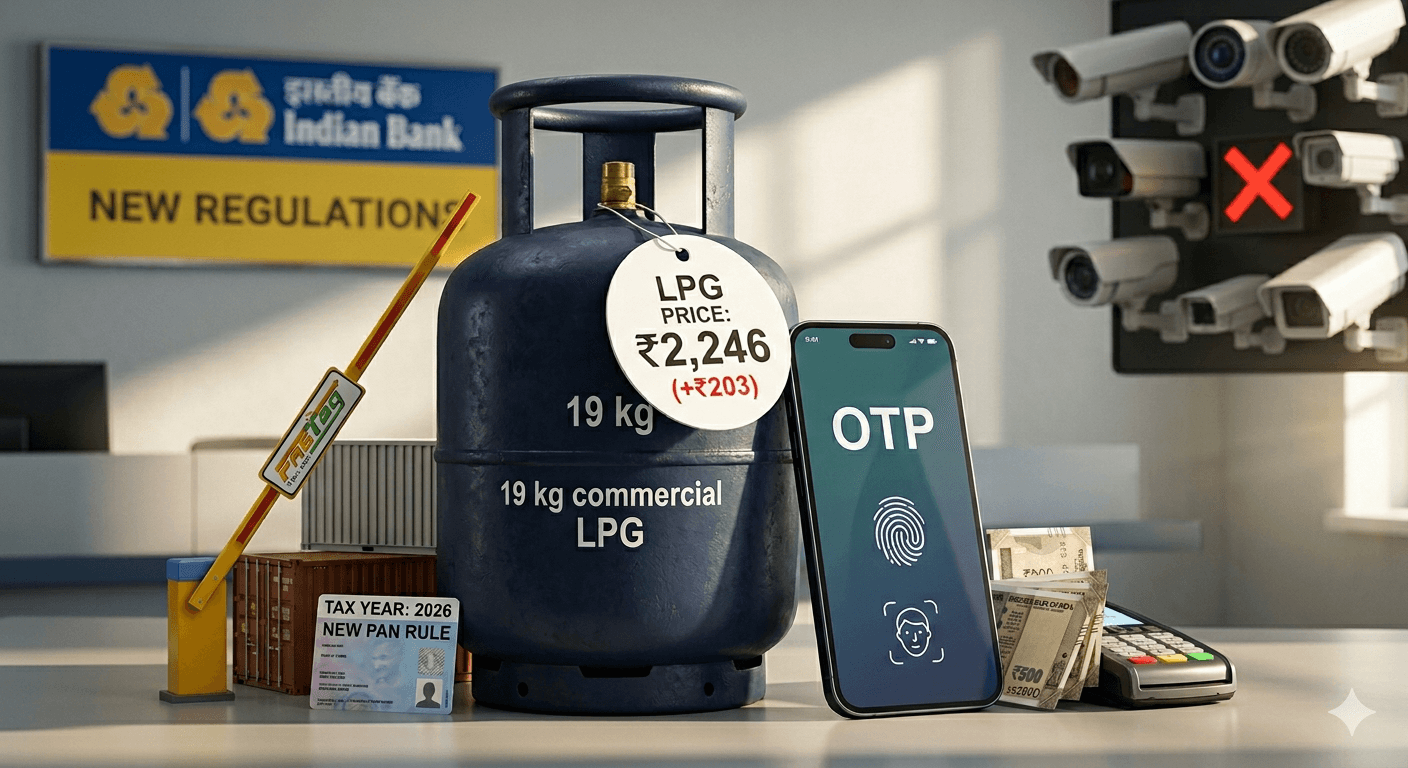 இன்று முதல் அதிரடி மாற்றங்கள்: சிலிண்டர் விலை உயர்வு முதல் புதிய வரி விதிமுறை வரை முழு விவரம்