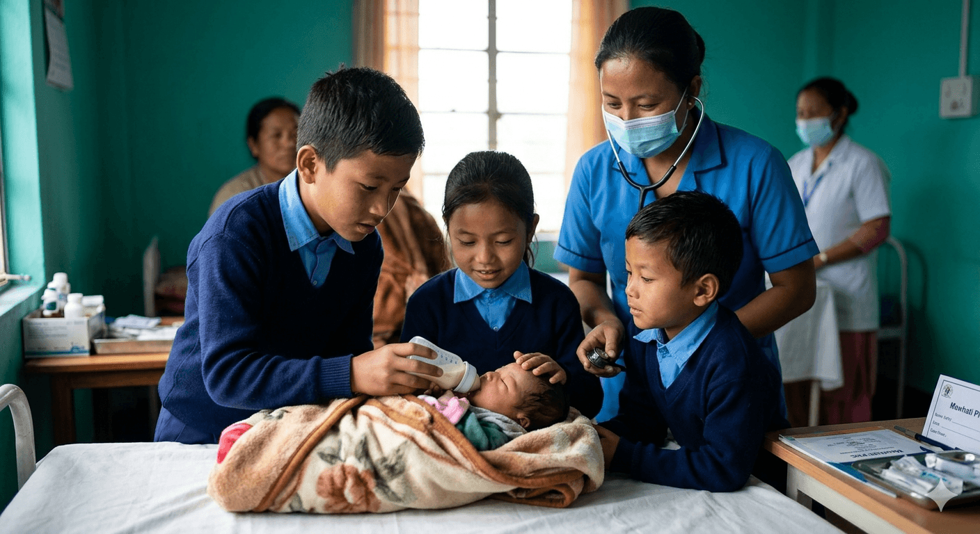 உயிருடன் புதைக்கப்பட்ட பச்சிளம் குழந்தை - தேவதூதர்களாய் வந்து மீட்ட பள்ளி சிறுவர்கள்!