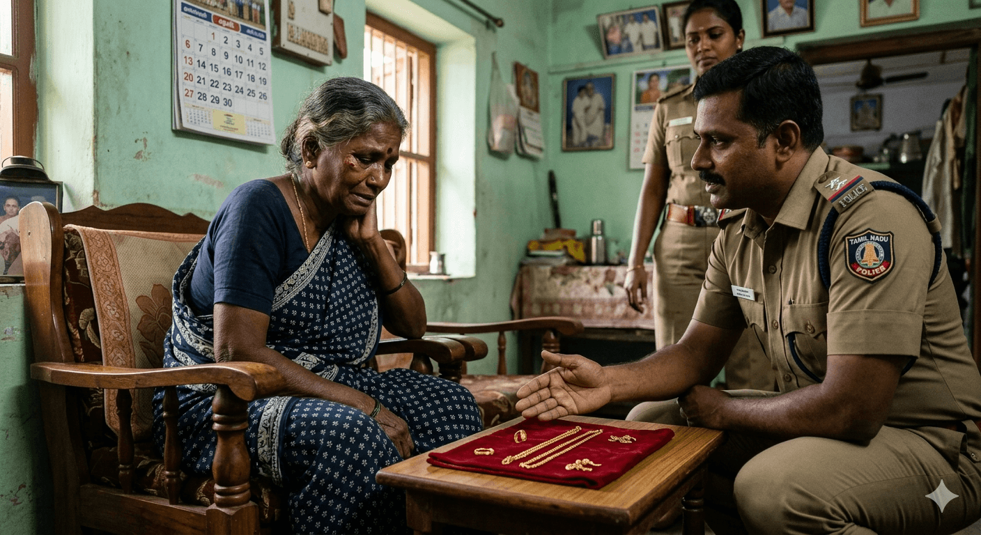தண்ணீர் கேட்பது போல நடித்து, மிளகாய் பொடி தூவி மூதாட்டியிடம் நகை பறிப்பு: கல்லூரி மாணவிகள் இருவர் கைது
