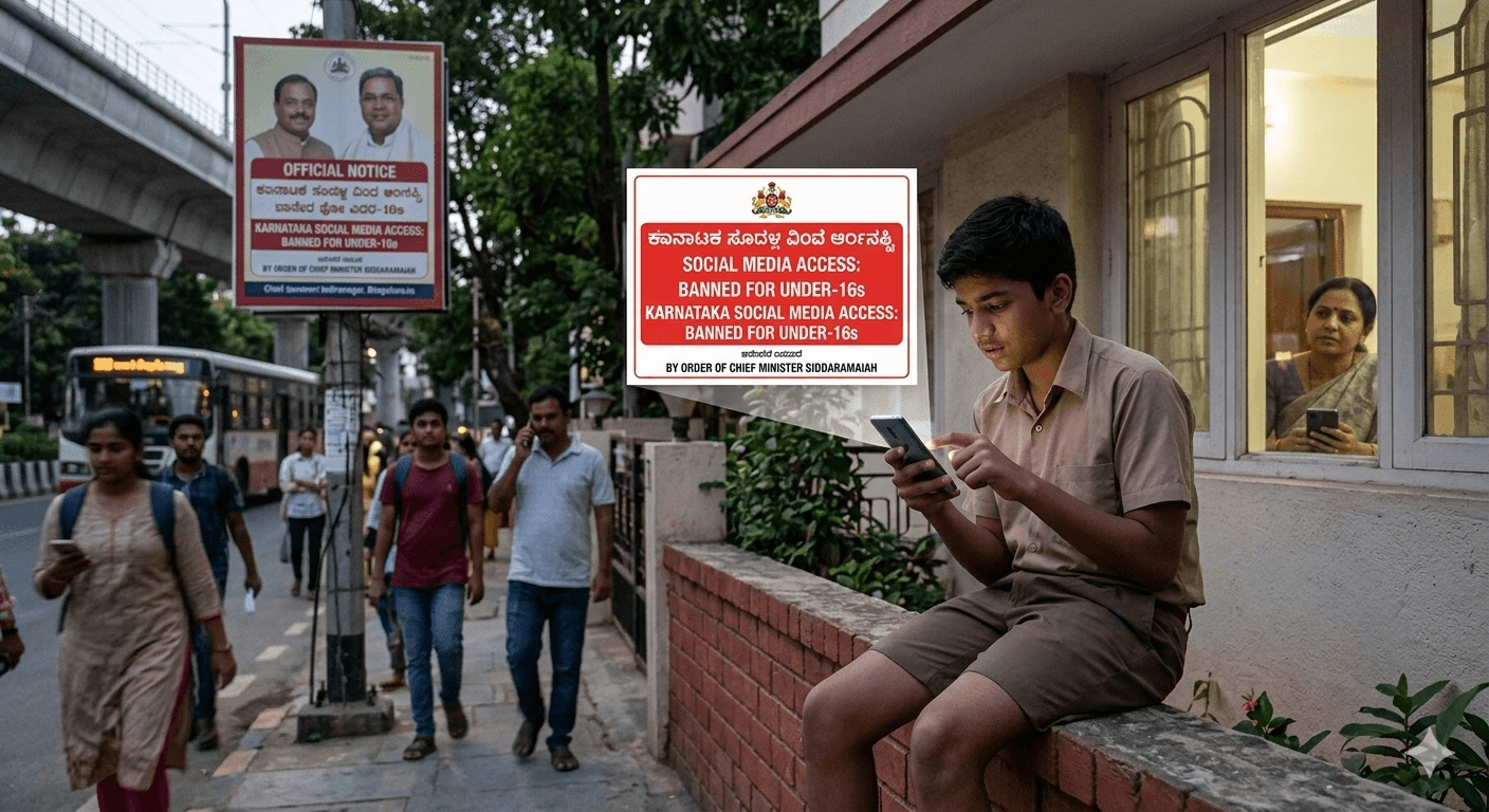 கர்நாடகாவில் 16 வயது சிறுவர்களுக்கு சமூக வலைதளங்கள் பயன்படுத்தத் தடை!