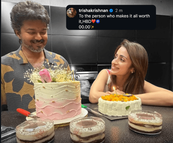 00:00 என்றால் என்ன தெரியுமா?  த்ரிஷா பதிவின் பின்னணி!