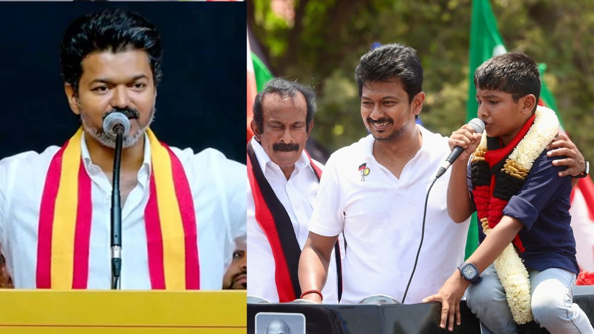 Vijay - Udhayanidhi Stalin | குழந்தைகளை வைத்து பரப்புரை.. வசமாக சிக்கிய விஜய்.. எஸ்கேப்பான உதயநிதி!