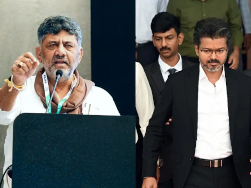 "CM விஜய் இப்போது கர்நாடகா வர வேண்டாம்".. டி.கே. சிவக்குமார் திடீர் வேண்டுகோள்!