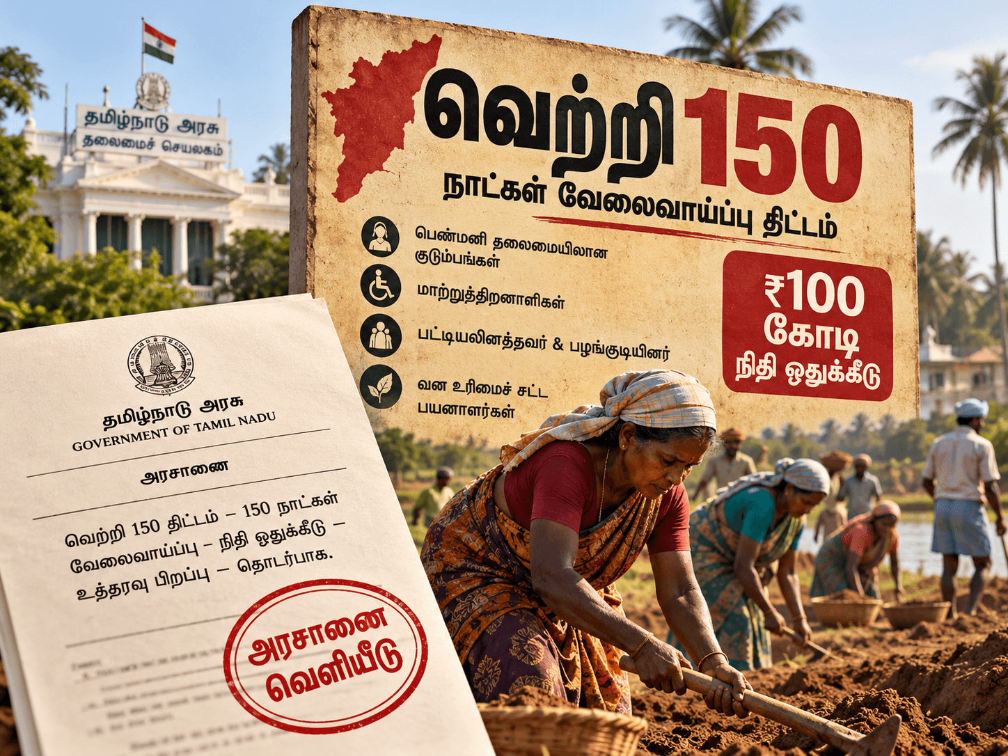 100 நாட்களிலிருந்து 150 நாட்களாக உயர்கிறதா வேலைவாய்ப்பு? ‘வெற்றி 150’ திட்டத்துக்கு ₹100 கோடி: யாருக்குக் கூடுதல் 25 நாட்கள்?