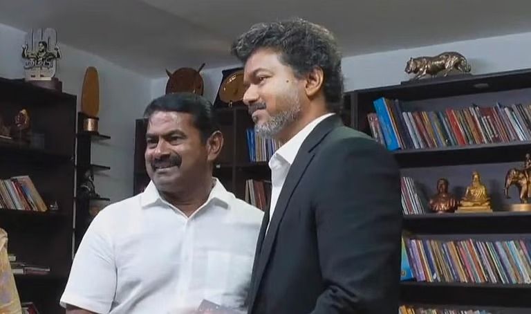 சீமானை நேரில் சந்தித்து வாழ்த்து பெற்றார் முதல்வர் விஜய்: நெகிழ்ச்சியான சந்திப்பு!